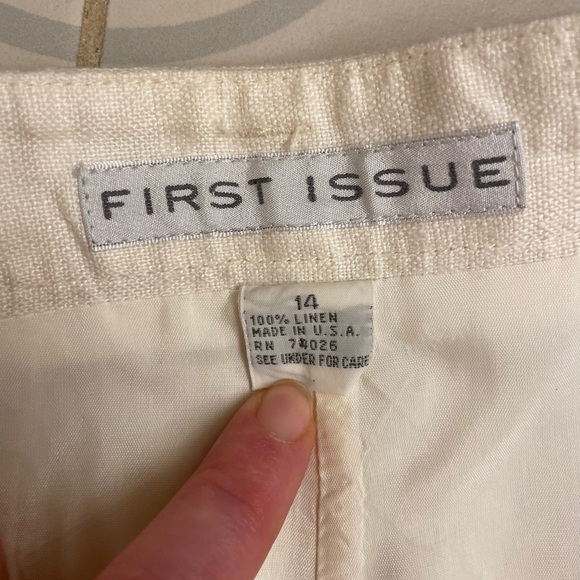 Vintage Ivory Linen Trouser - Picture 5 of 8